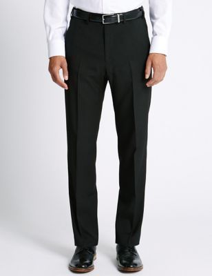 Crease Resistant Flat Front Trousers