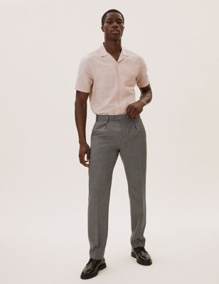  Pantalon coupe standard à pli unique - Grey