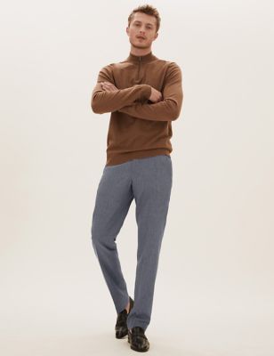  Pantalon sans pinces coupe standard - Chambray