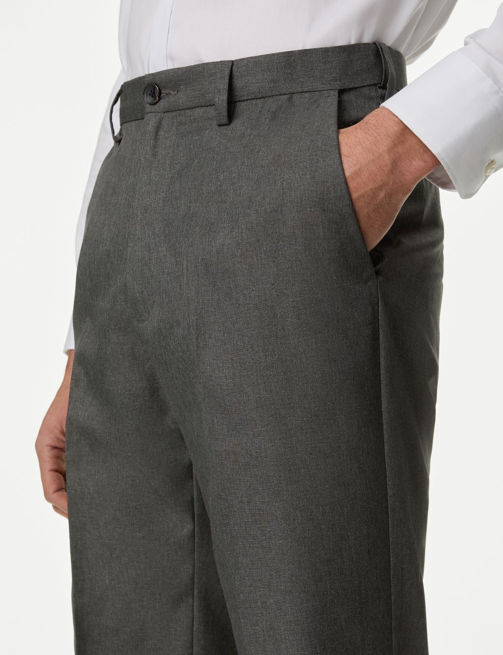 Big & Tall Regular Fit Trousers with Active Waist image 2