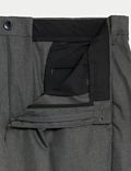Pantalón regular de algodón con cintura activa