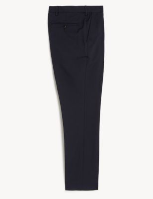 Regular Fit Single Pleat Trousers with Active Waist