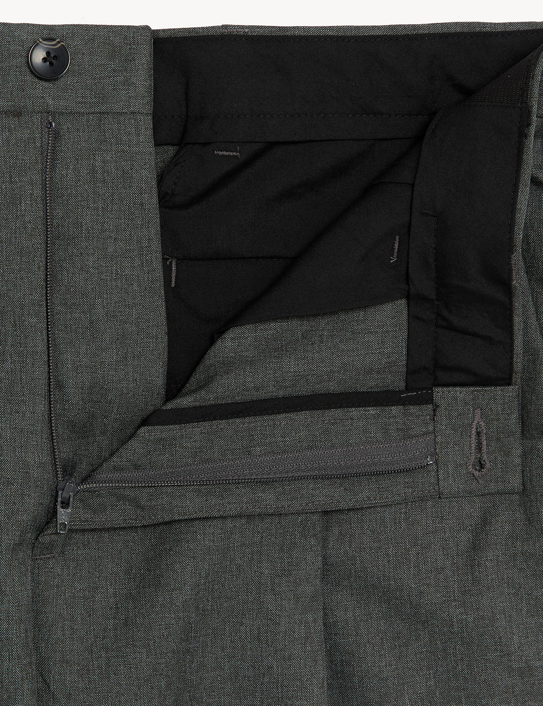Single Pleat Trousers with Active Waist