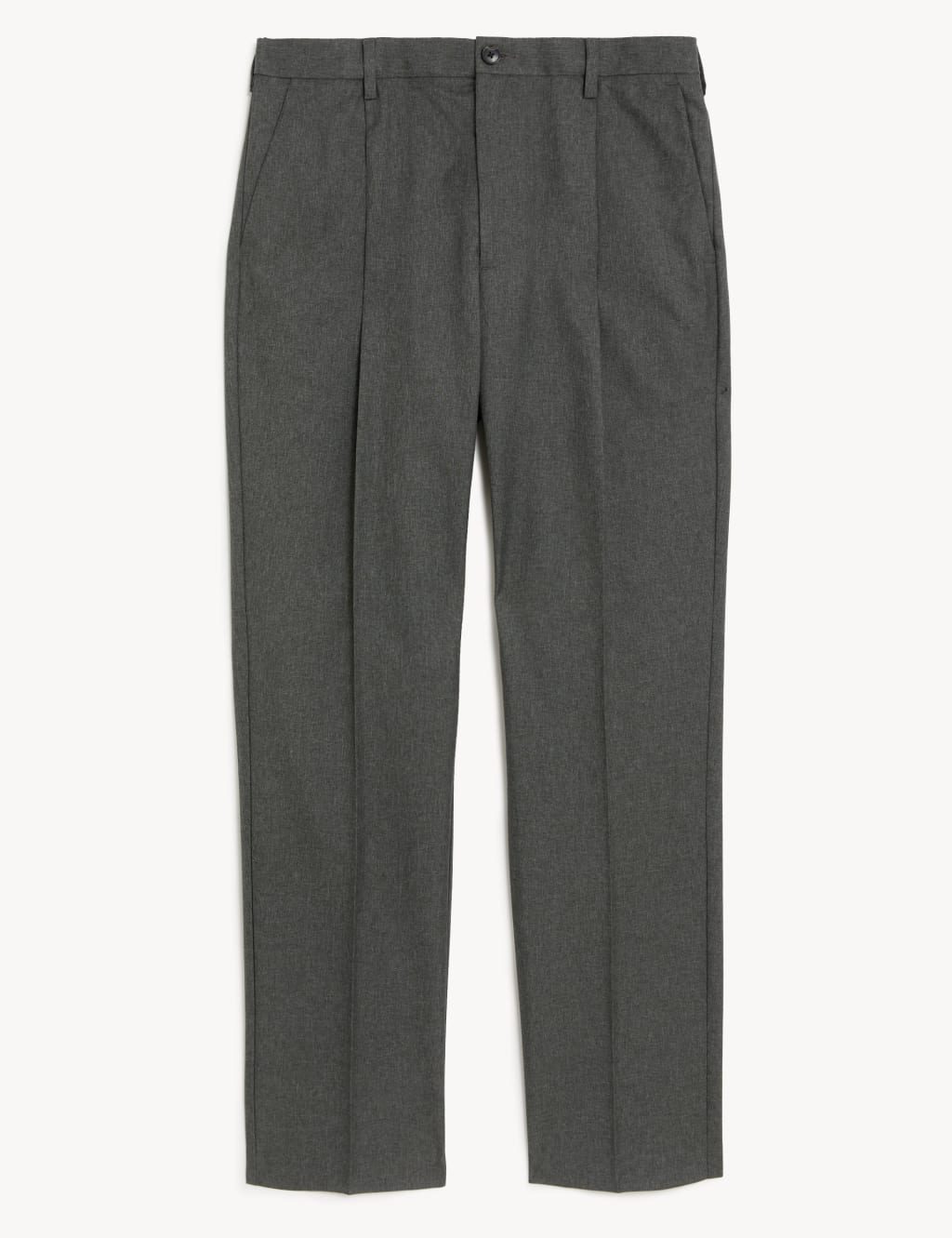 Regular Fit Single Pleat Trousers with Active Waist image 8