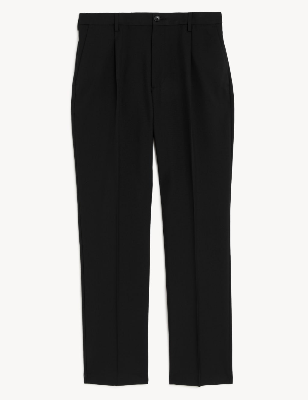 Regular Fit Single Pleat Trousers with Active Waist image 8