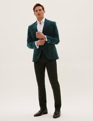 Regular Fit Cotton Velvet Blazer