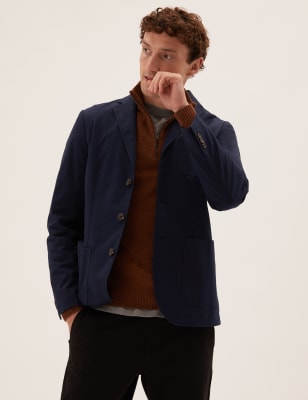 

Mens M&S Collection Tailored Fit Cotton Rich Jacket - Navy, Navy