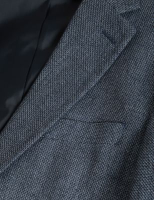

Mens M&S Collection Tailored Fit Textured Linen Blend Jacket - Blue Mix, Blue Mix