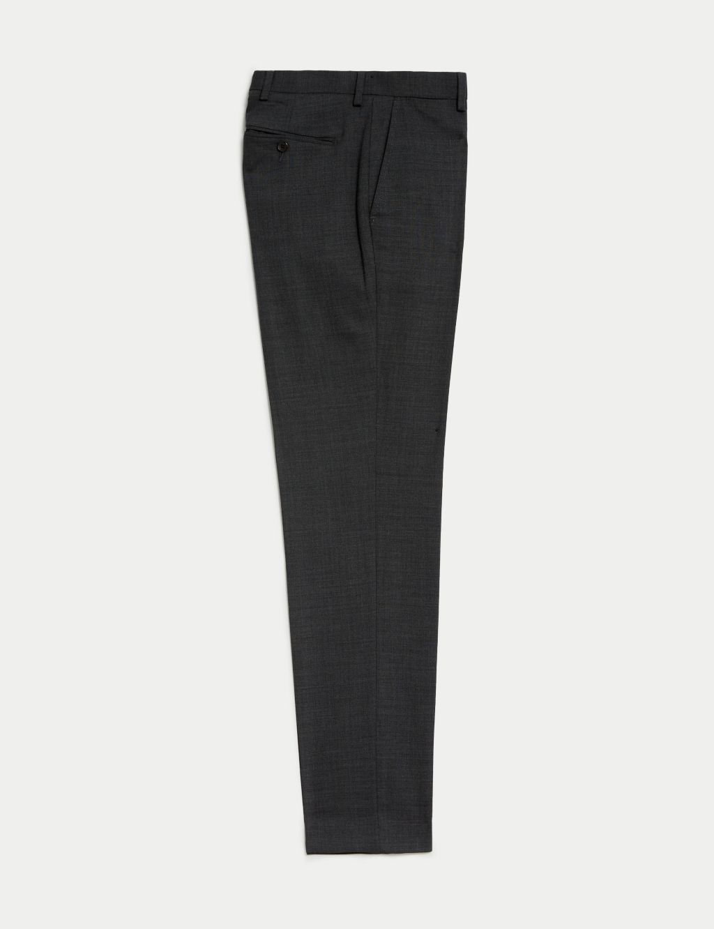 Wool Blend Flat Front Stretch Trousers image 2