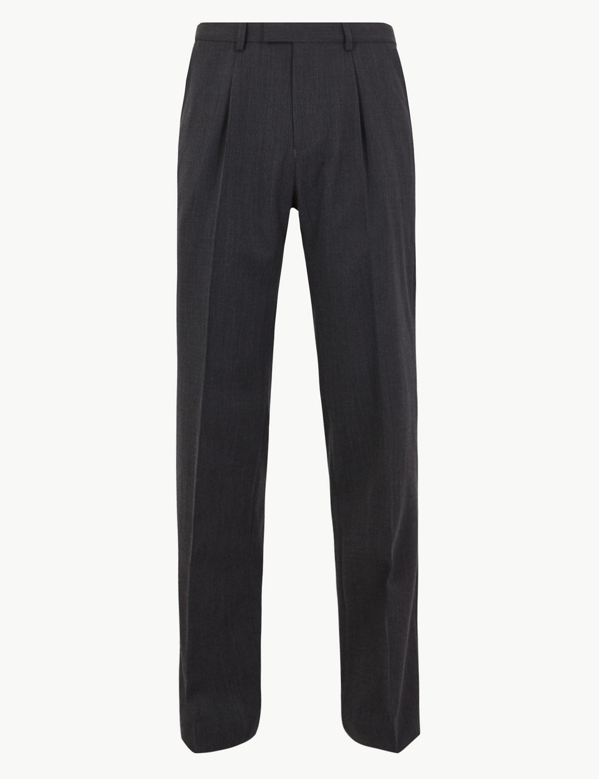 Regular Fit Wool Blend Stretch Trousers