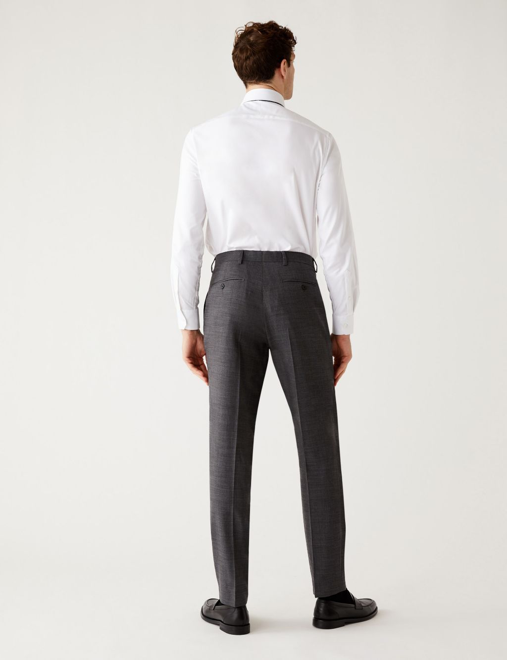 Slim Fit Wool Blend Trousers image 4