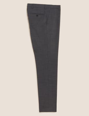 

Mens M&S Collection Slim Fit Wool Blend Trousers - Black, Black