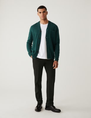 

M&S Collection Pantalón slim con lanaMens - Black, Black