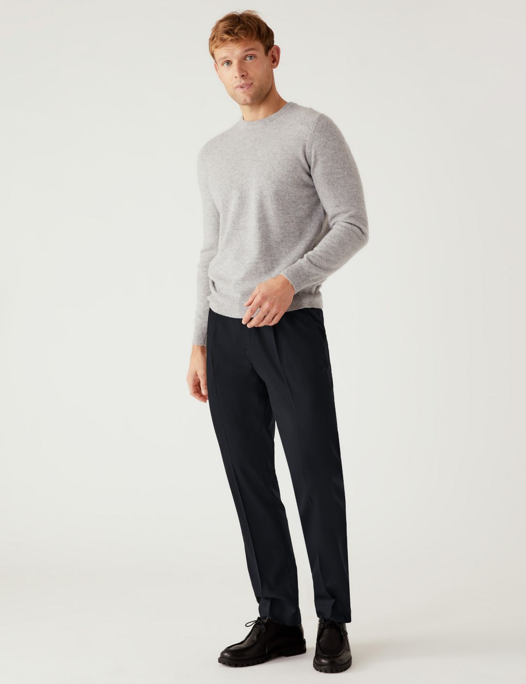 Regular Fit Wool Blend Trousers image 1