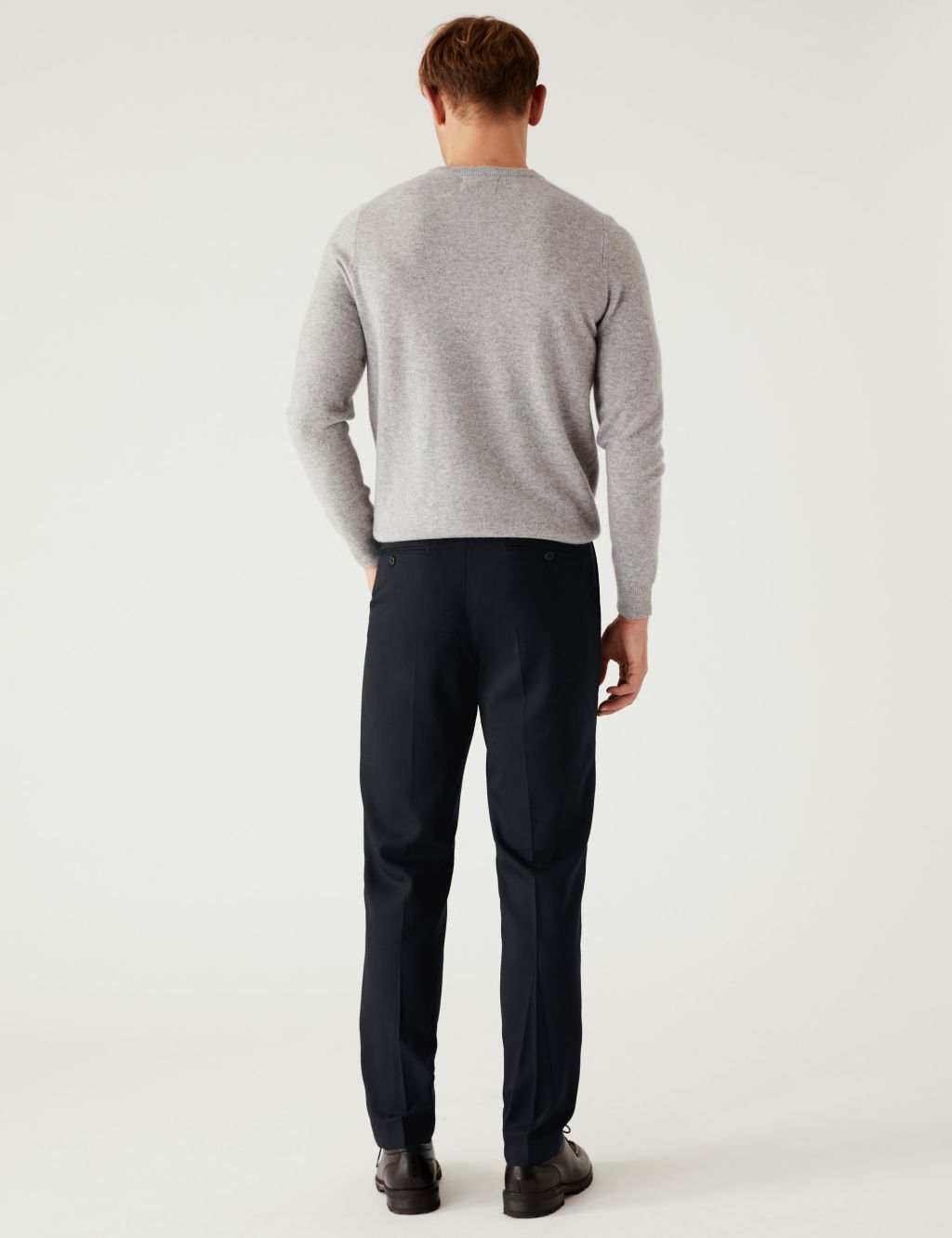 Regular Fit Wool Blend Trousers image 4
