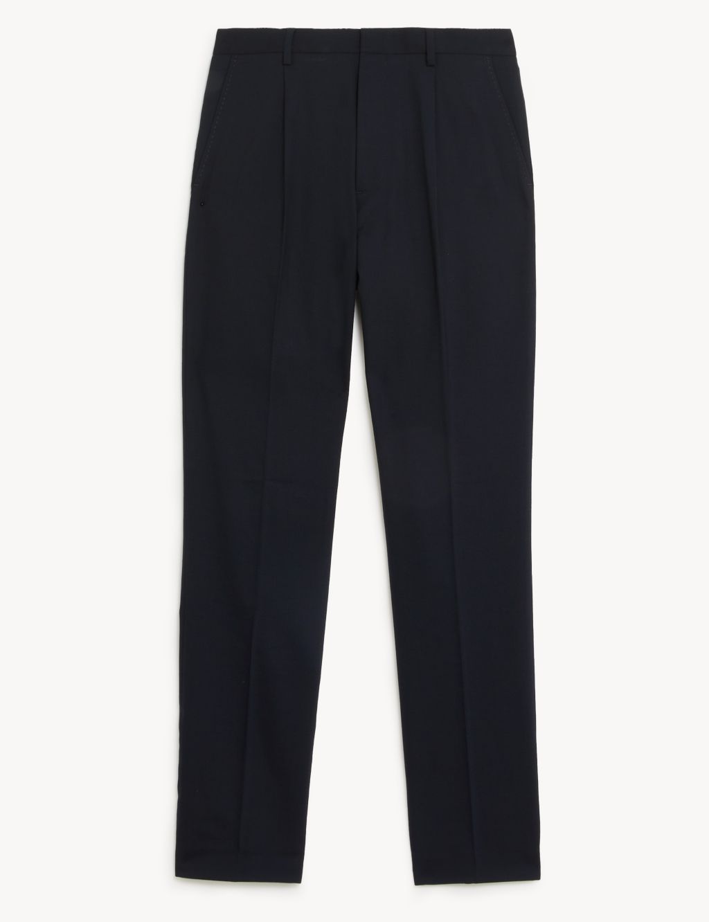 Regular Fit Wool Blend Trousers image 6