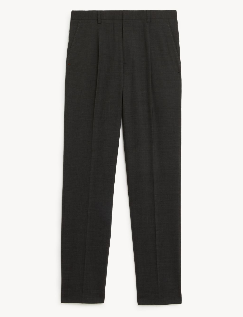 Regular Fit Wool Blend Trousers image 5