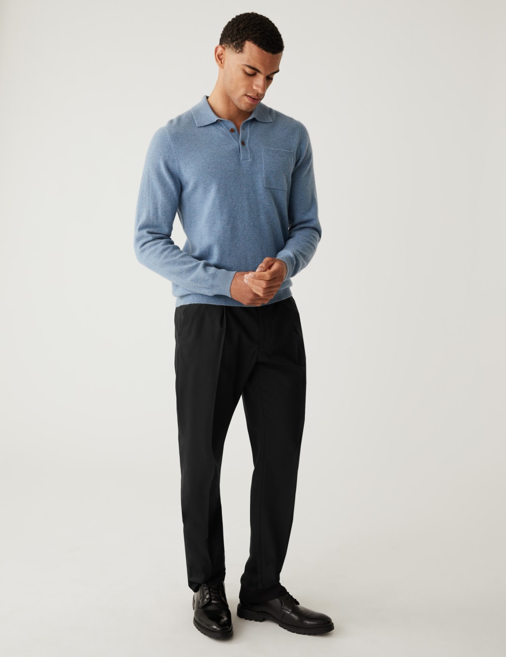 Regular Fit Wool Blend Trousers image 1