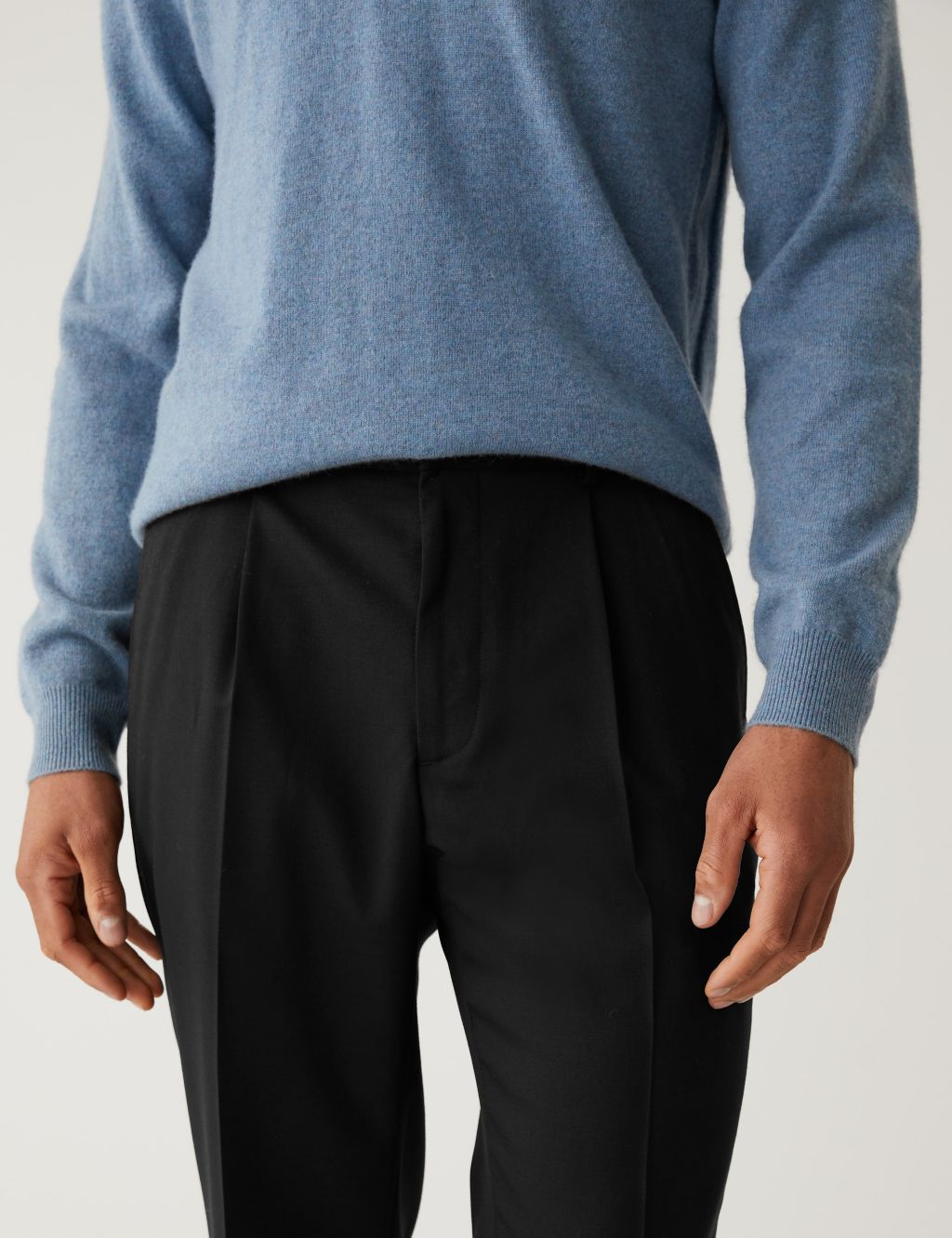 Regular Fit Wool Blend Trousers image 2