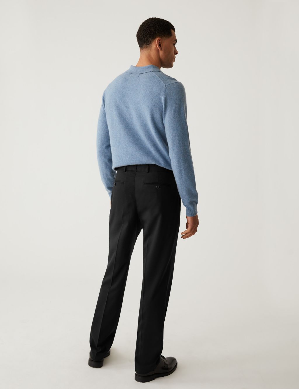 Regular Fit Wool Blend Trousers image 3