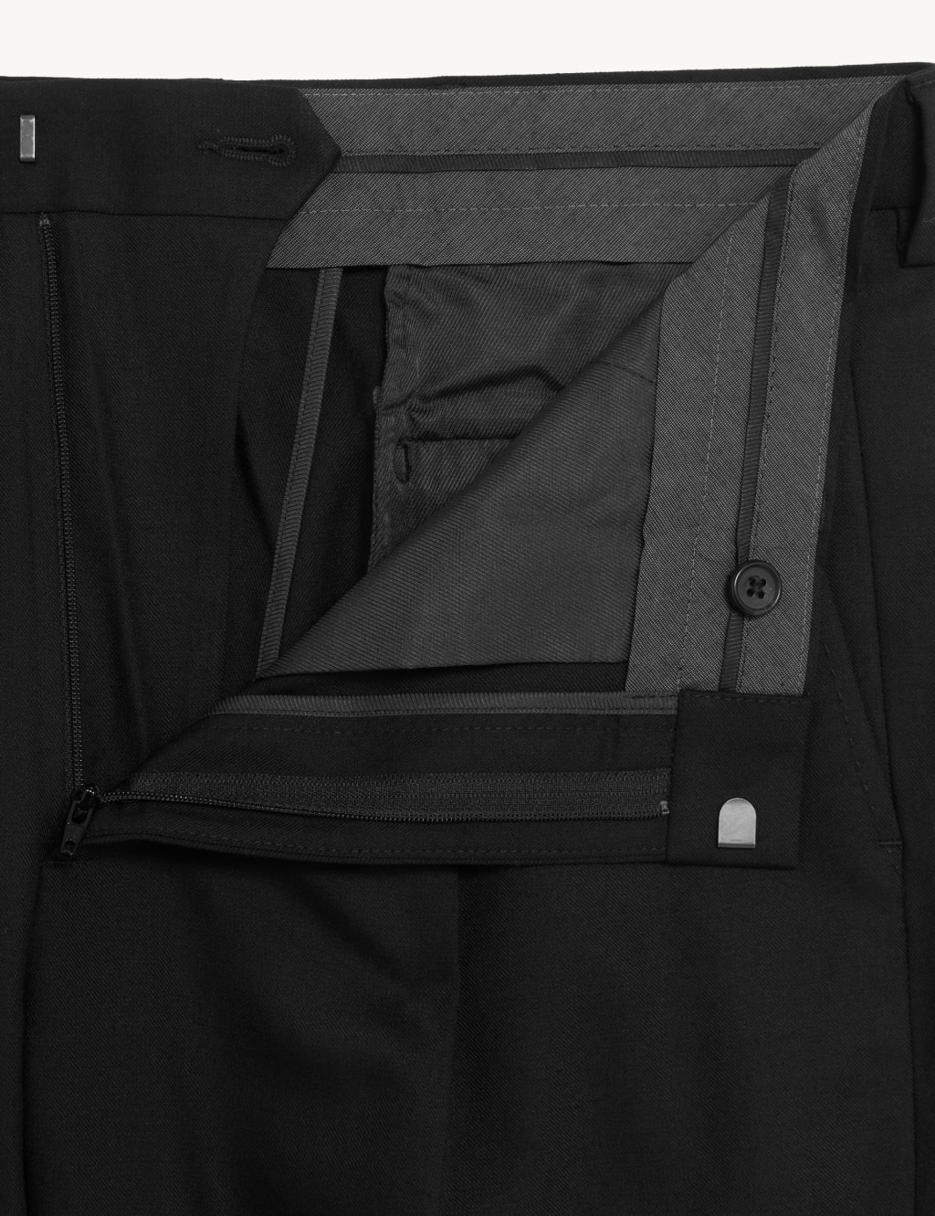 Regular Fit Wool Blend Trousers image 4