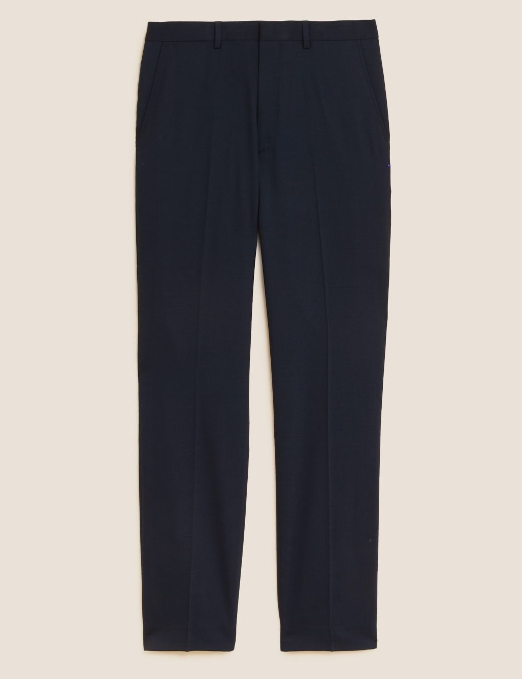 Regular Fit Wool Blend Flat Front Trousers image 6