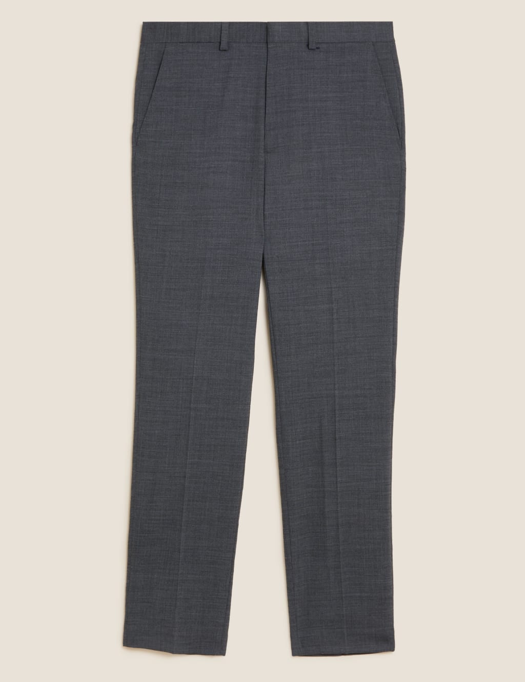 Regular Fit Wool Blend Flat Front Trousers image 6