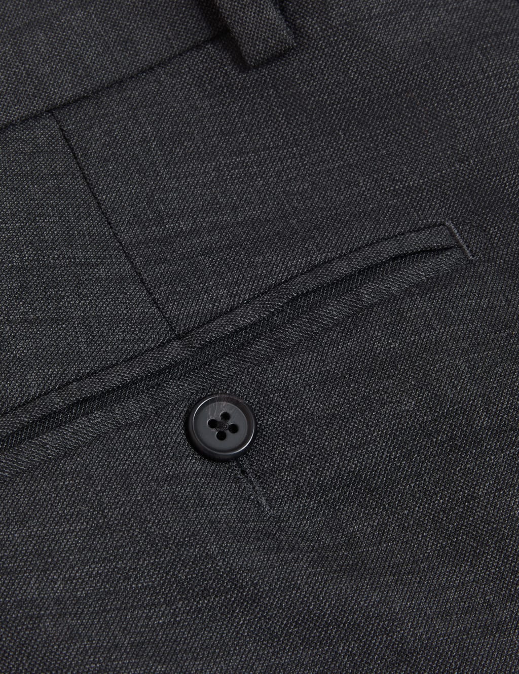 Regular Fit Wool Blend Flat Front Trousers image 2
