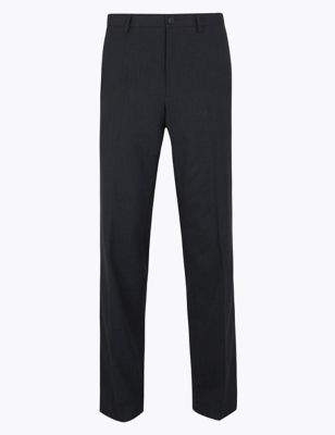 Regular Fit Checked Stretch Trousers | M&S Collection | M&S