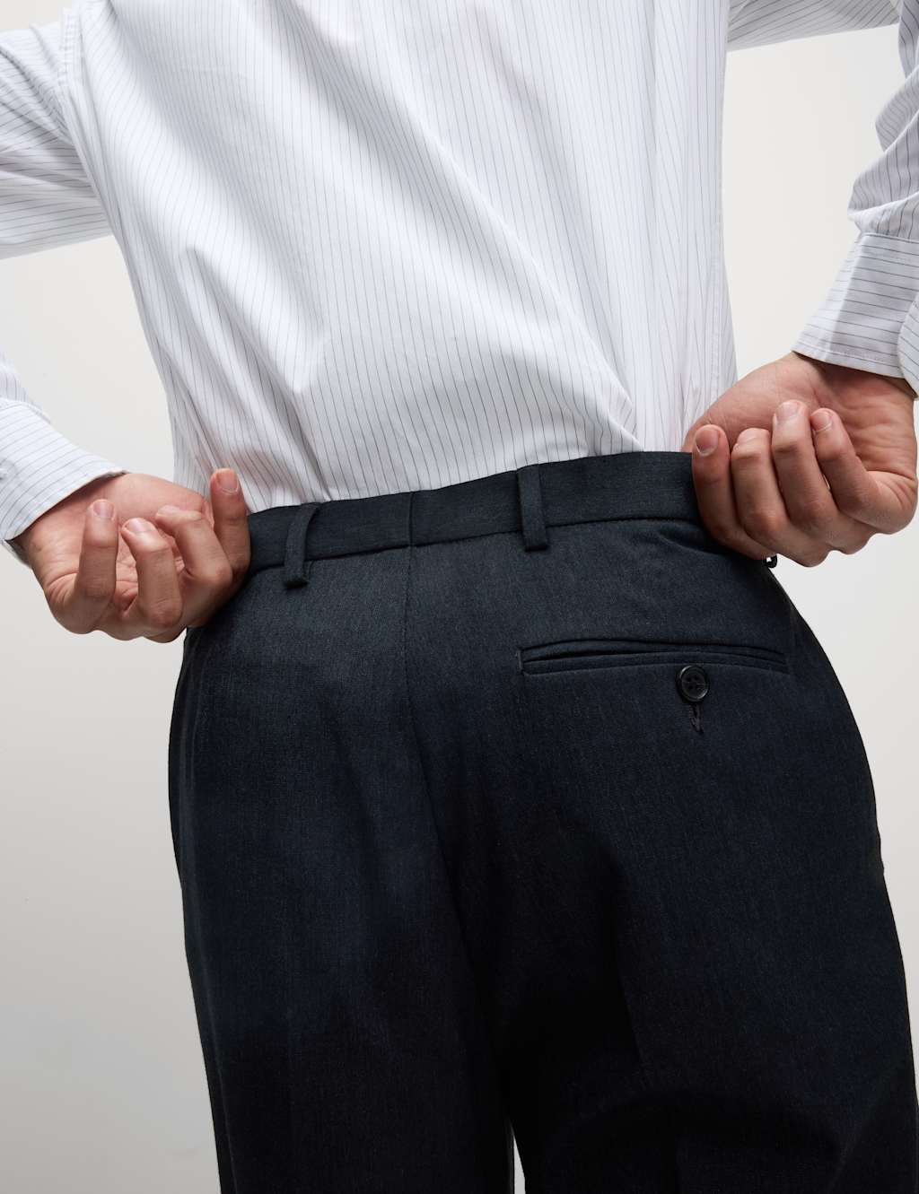 Men's Grey Trousers M&S