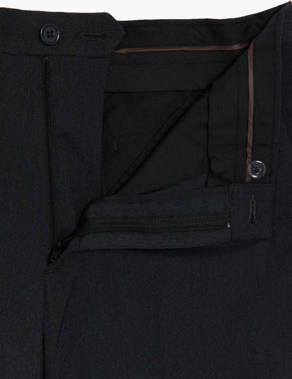 Slim Fit Flat Front Stretch Trousers image 2