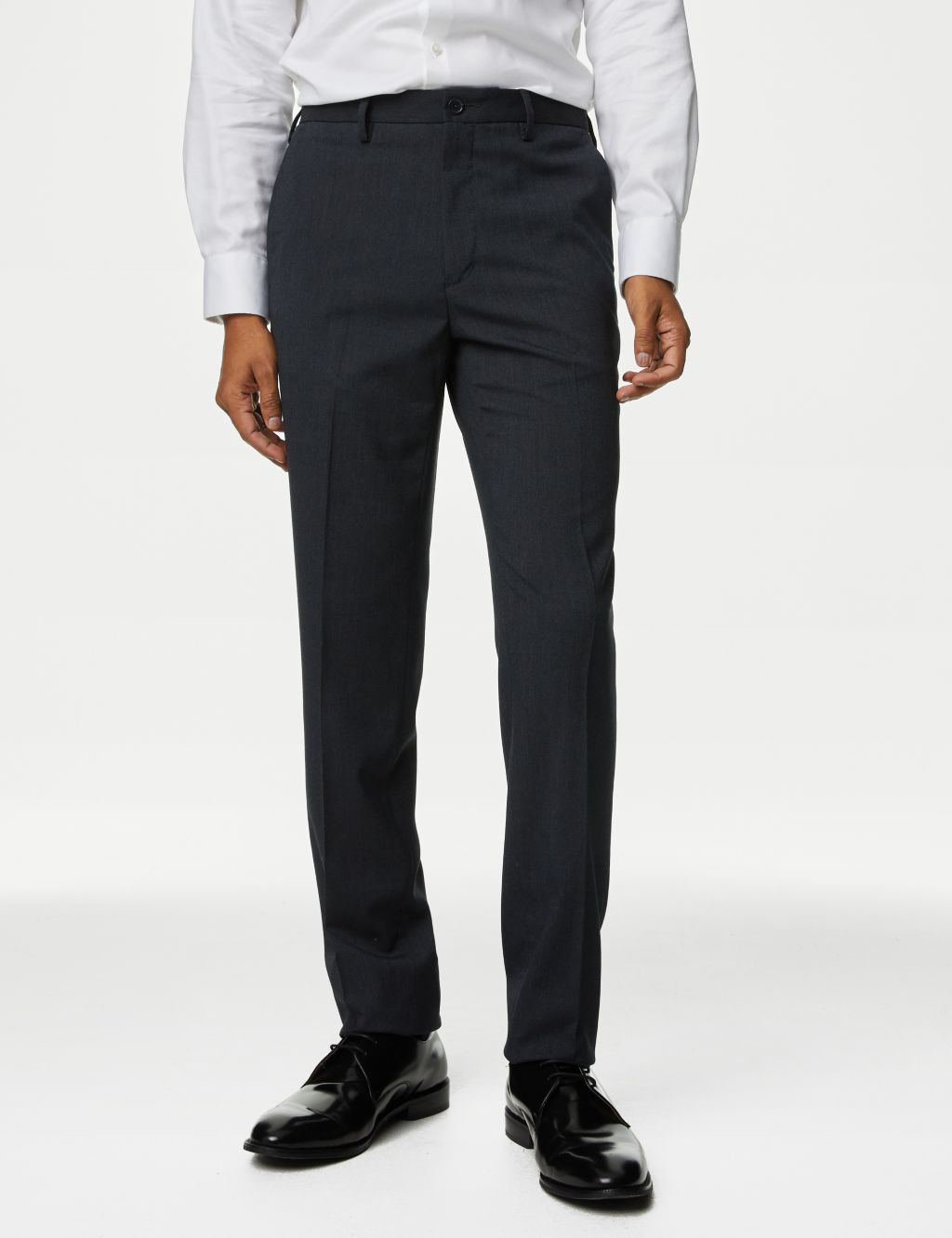 Slim Fit Flat Front Stretch Trousers image 2