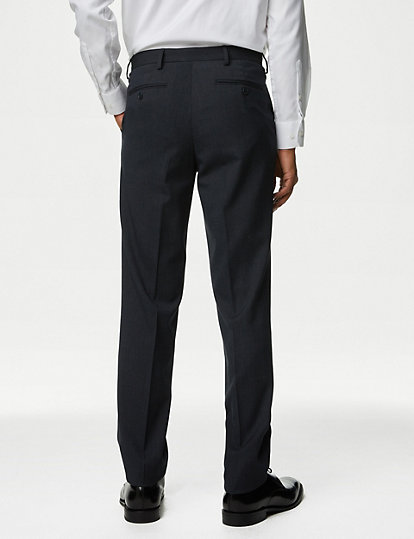 Slim Fit Flat Front Stretch Trousers
