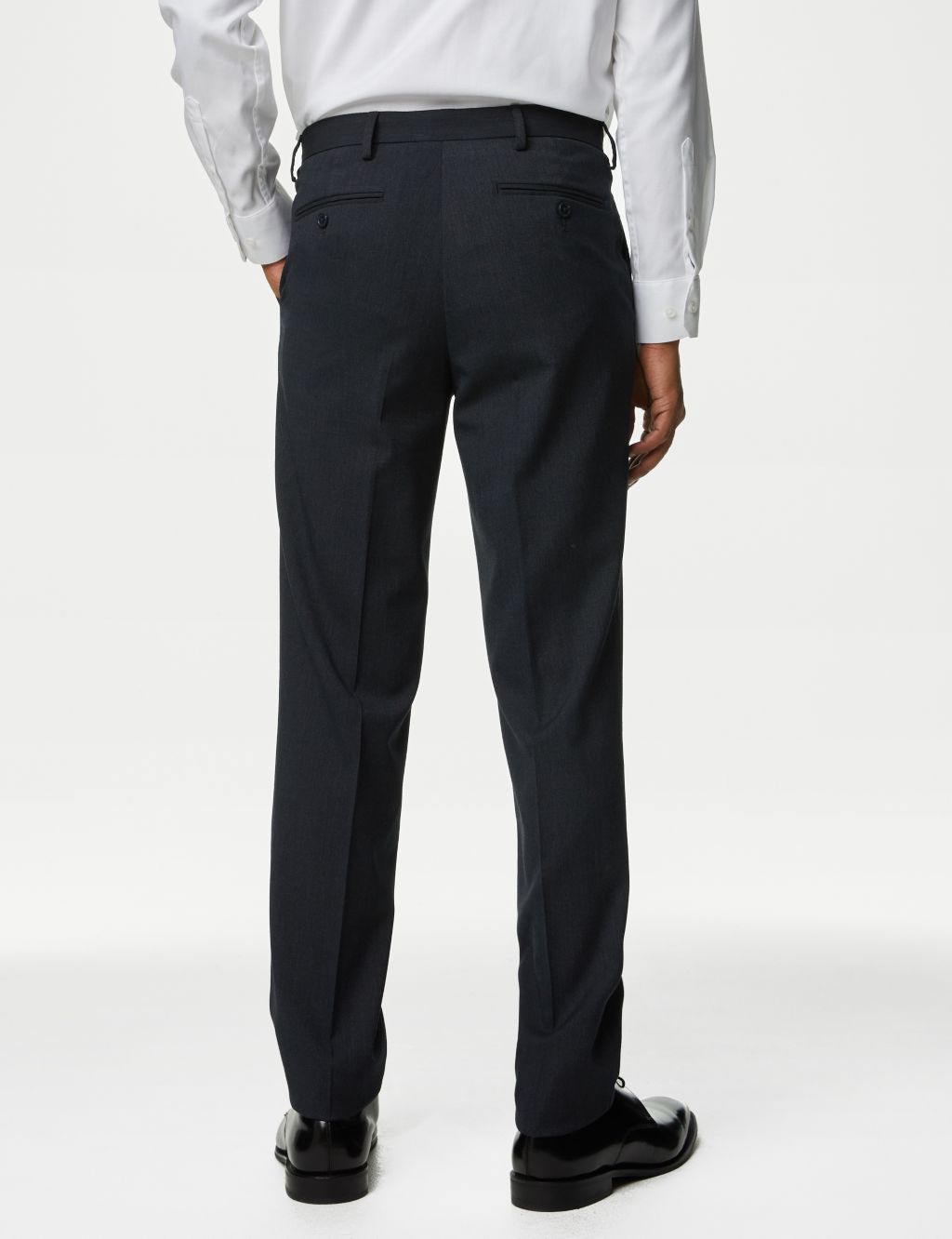 Slim Fit Flat Front Stretch Trousers image 4