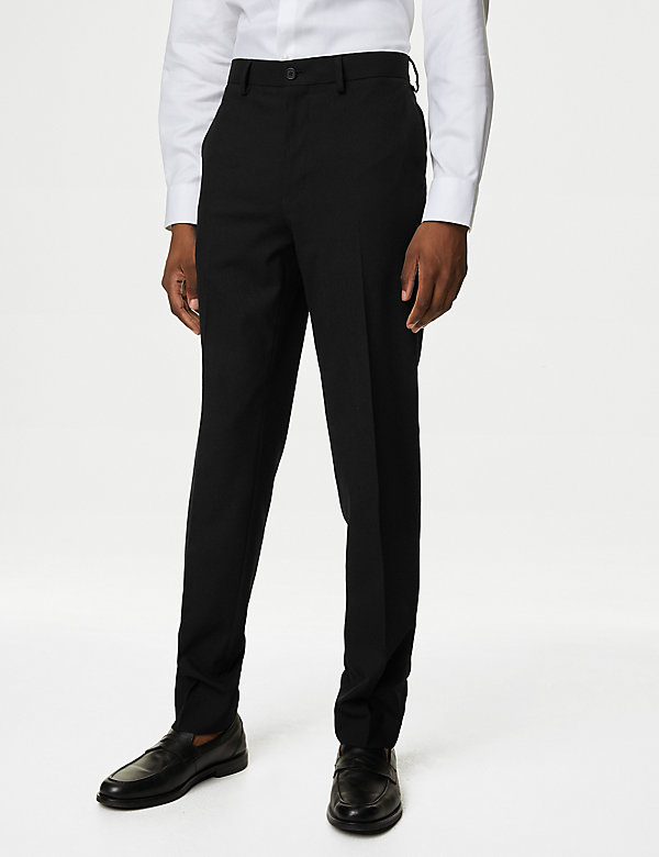 Slim Fit Flat Front Stretch Trousers - MD