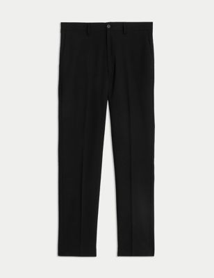 M&S Mens Slim Fit Flat Front Stretch Trousers