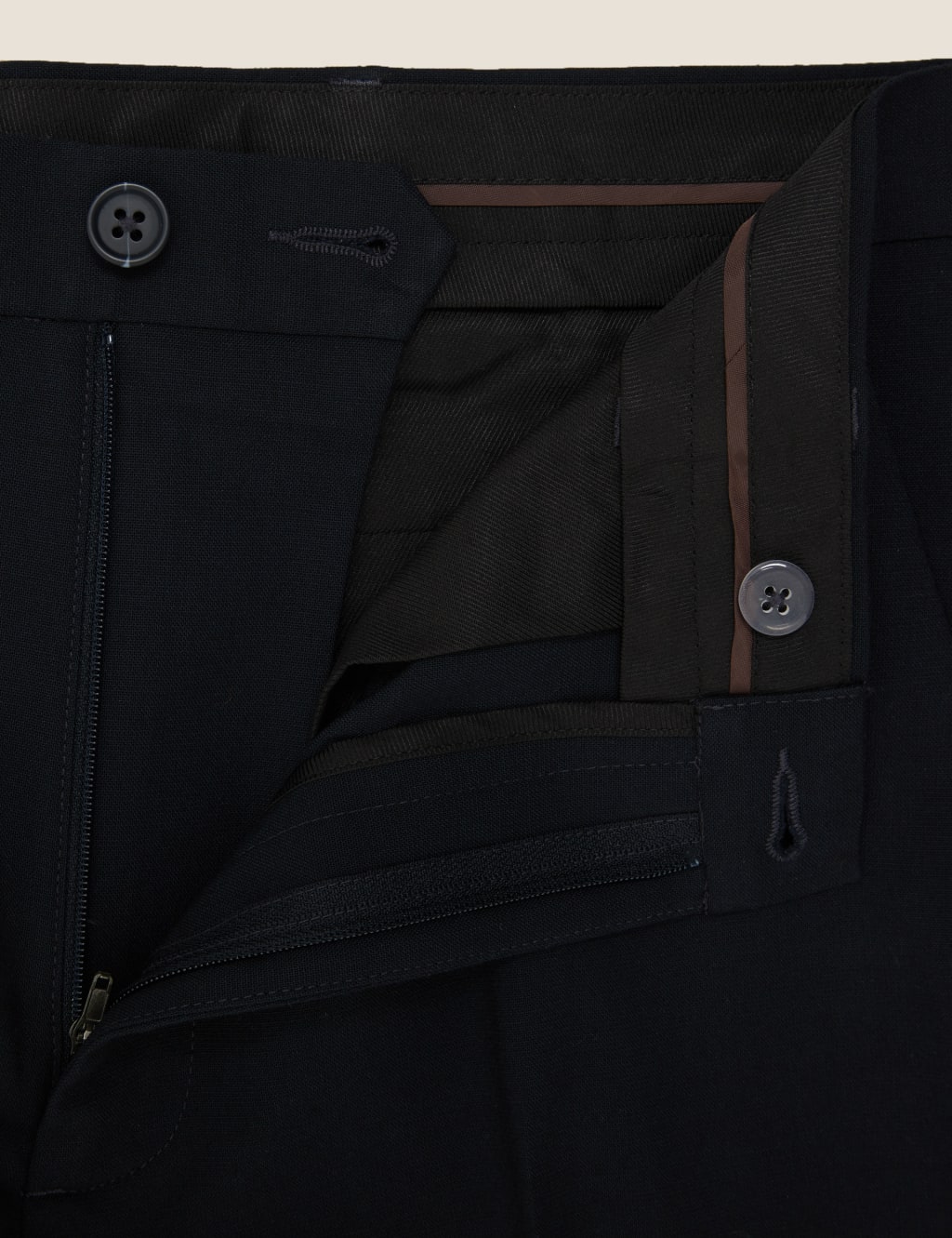 Tailored Fit Flat Front Stretch Trousers image 5