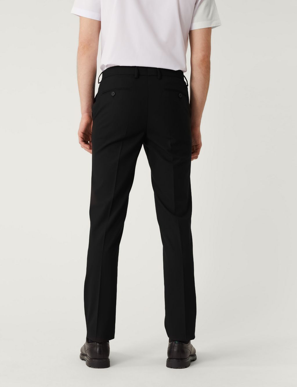 Tailored Fit Flat Front Stretch Trousers image 4