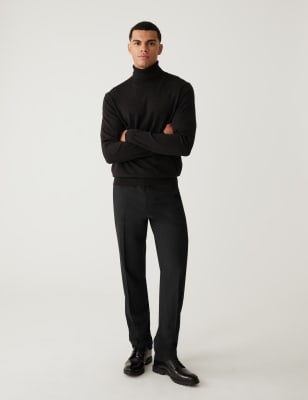 

Mens M&S Collection Hose mit Stretchanteil und normaler Passform - Black, Black