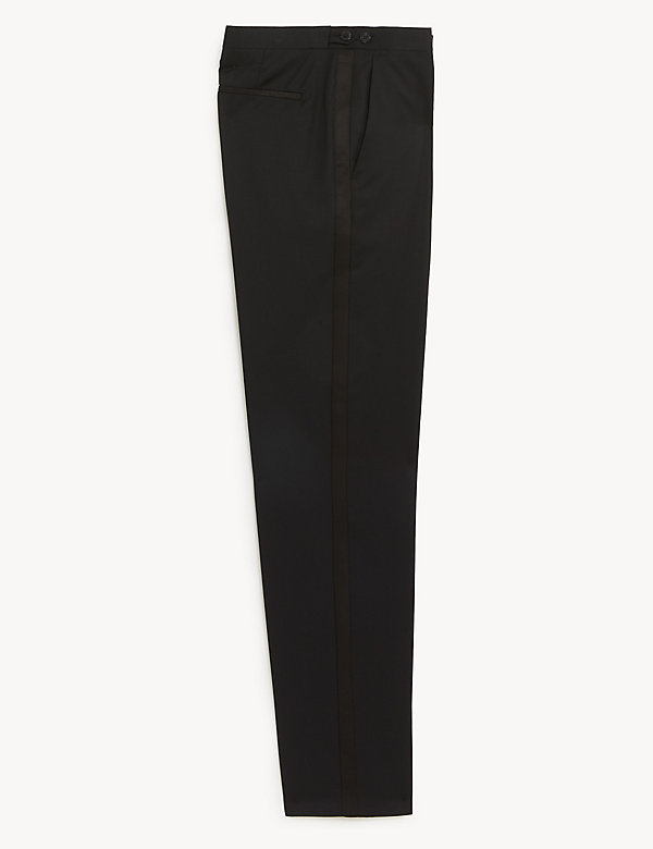 Tailored Fit Wool Blend Trousers - AE
