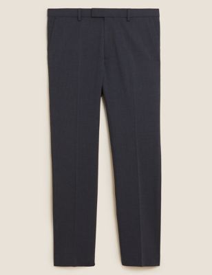 M&S Mens Skinny Fit Puppytooth Flat Front Trousers