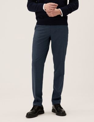 

Mens M&S Collection Regular Fit Stretch Trousers - Navy, Navy