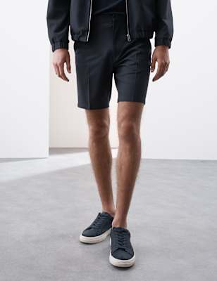 

Mens Autograph Twin Pleat 360 Flex Trousers - Navy, Navy