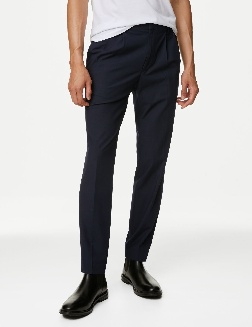Twin Pleat Stretch Trousers image 2