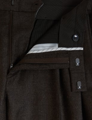 Hawksworth Pure Wool Heritage Check Trousers M&S KR