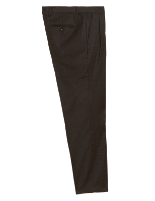 

Mens M&S Originals Hawksworth Pure Wool Heritage Check Trousers - Neutral, Neutral