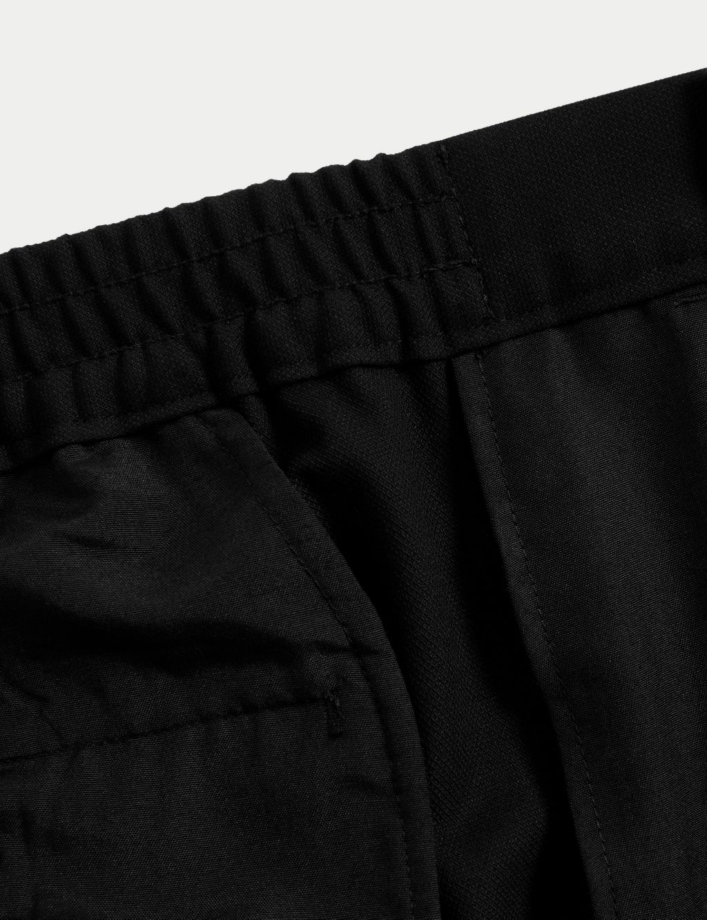 Tailored Fit Flat Front Textured Trousers image 7