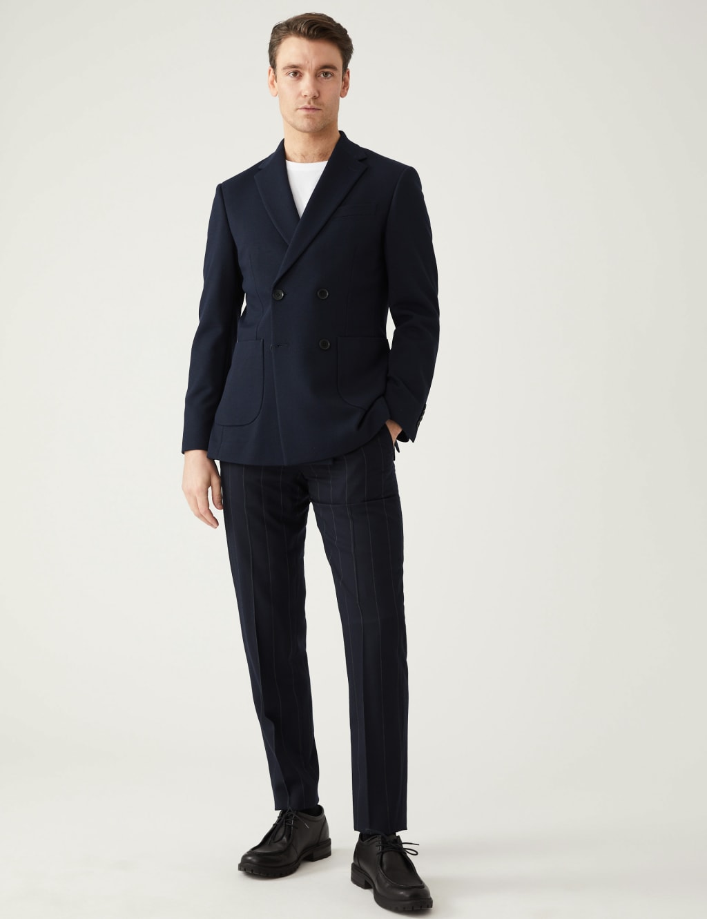 Textured Jersey Double Breasted Jacket image 1