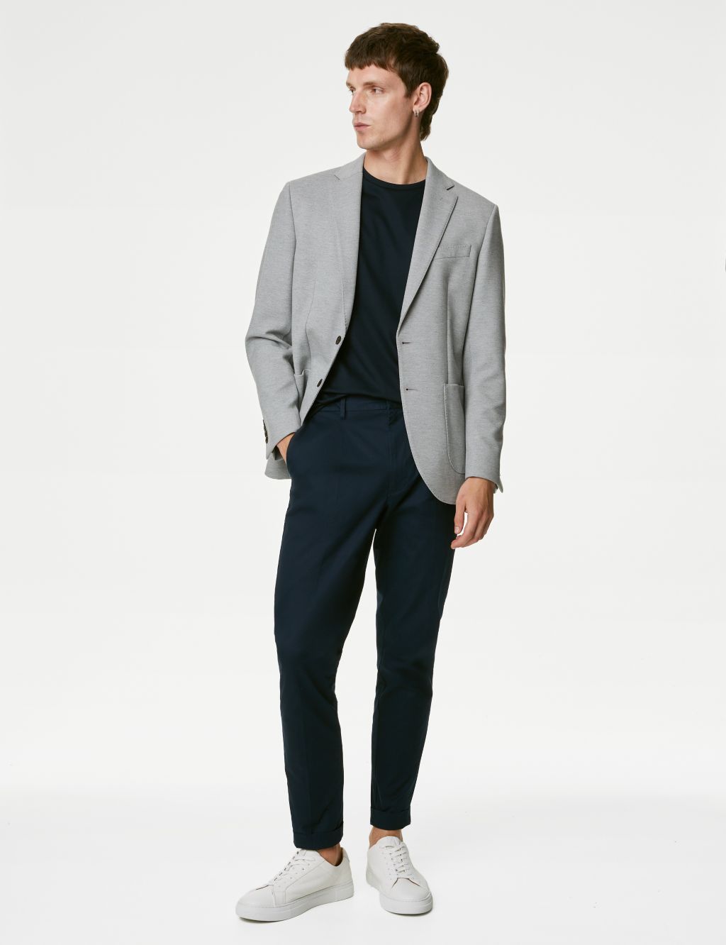 Textured Jersey Jacket with Stretch image 3