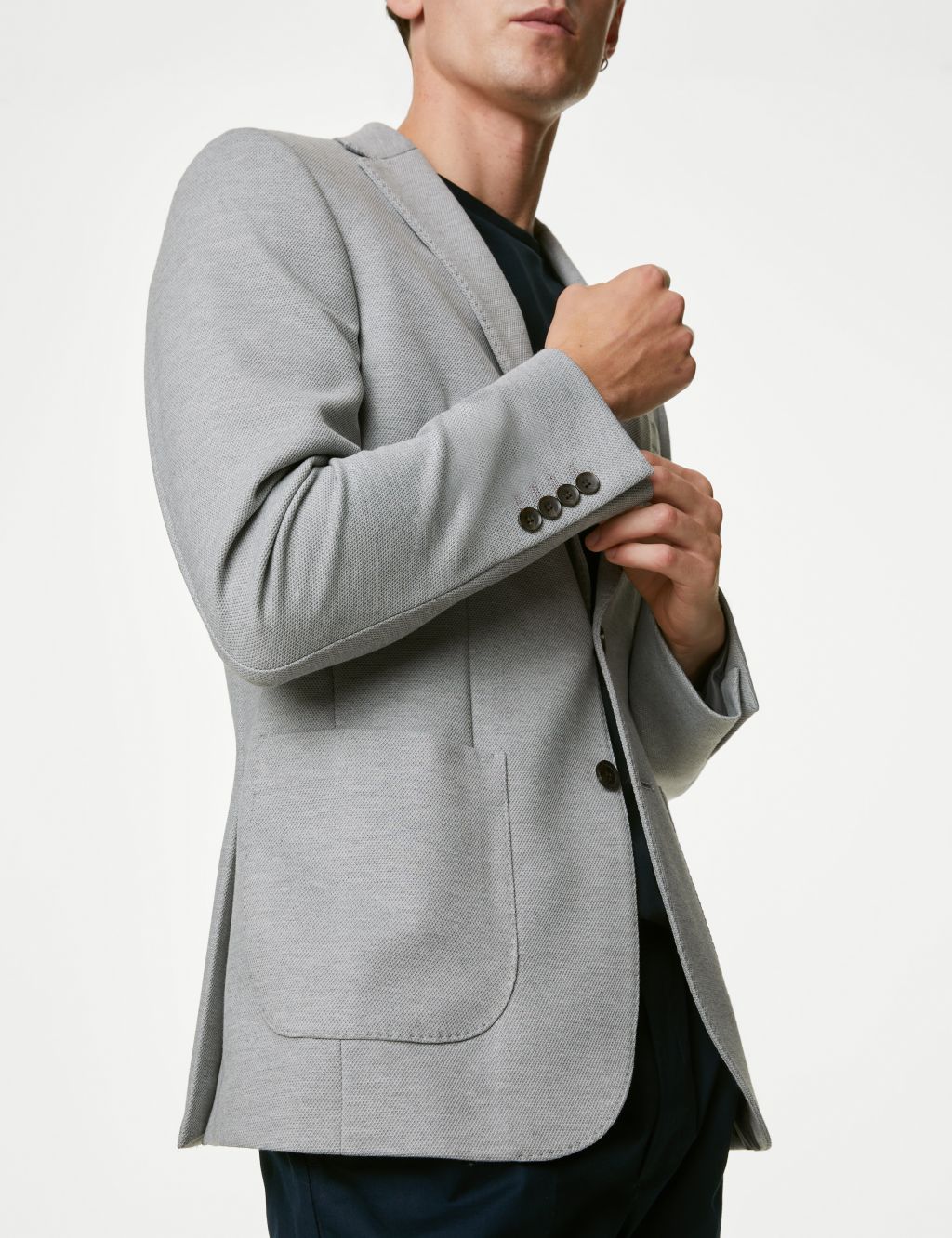 Textured Jersey Jacket with Stretch image 5